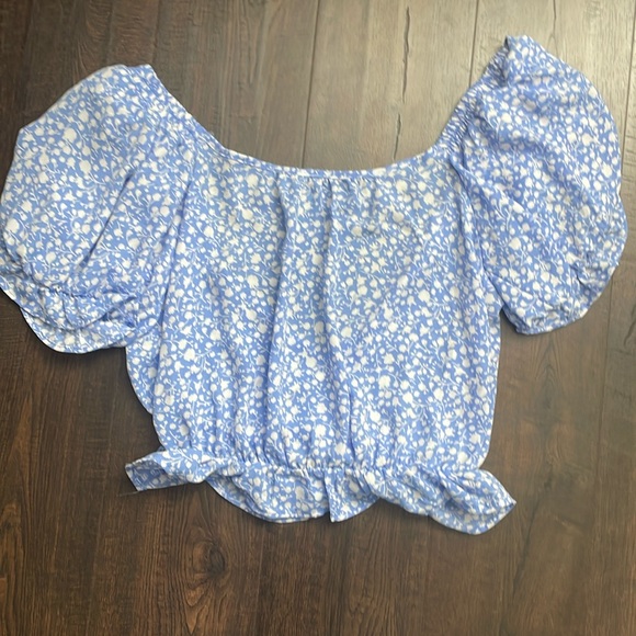 Sienna Sky Small off the shoulders blue top #c16 - Picture 1 of 3